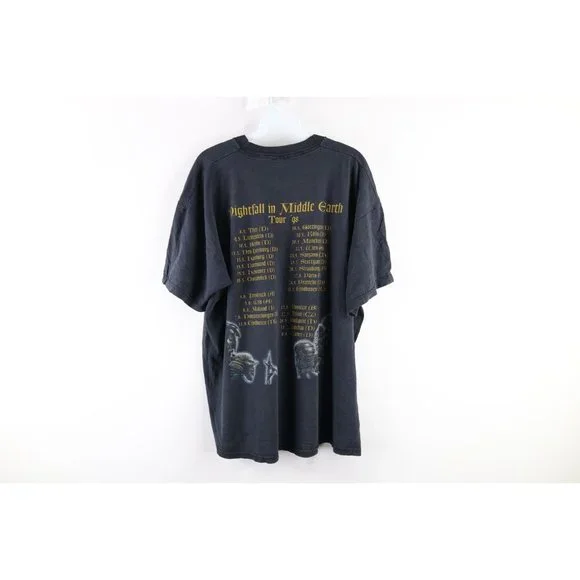 Vintage 90s Mens XL Faded Blind Guardian Metal Rock N Roll Band Tour T-Shirt